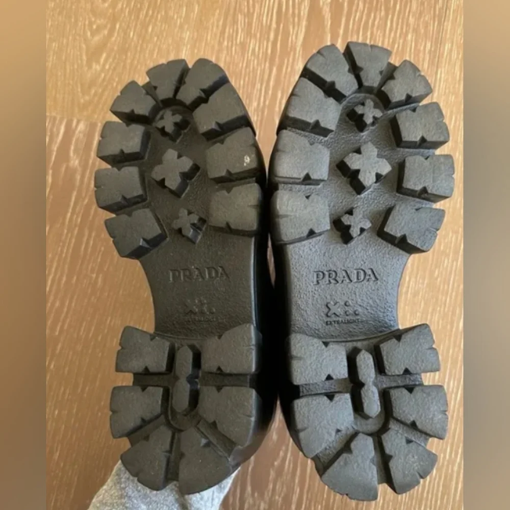 Prada Nubuck Leather Monolith Loafers - Picture 5 of 5